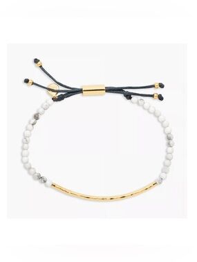 Gorjana NWT Power Gemstone Bracelet | Gold Howlite